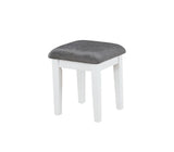 Elijah Whiteand Dark Gray Vanity Set with LED Lights by Coaster at Eve Furniture