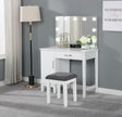 Elijah Whiteand Dark Gray Vanity Set with LED Lights by Coaster at Eve Furniture