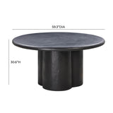 Elika Faux Plaster Indoor / Outdoor 59" Round Dining Table by TOV Furniture at Eve Furniture