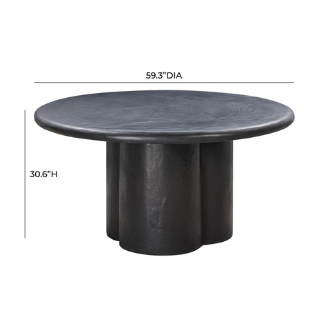Elika Faux Plaster Indoor / Outdoor 59" Round Dining Table by TOV Furniture at Eve Furniture