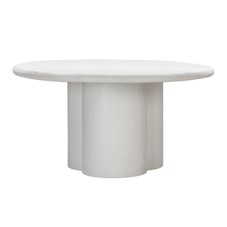 Elika Faux Plaster Indoor / Outdoor 59" Round Dining Table by TOV Furniture at Eve Furniture