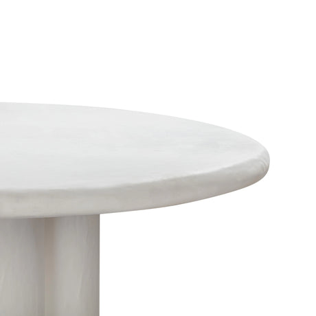 Elika Faux Plaster Indoor / Outdoor 59" Round Dining Table by TOV Furniture at Eve Furniture