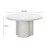 Elika Faux Plaster Indoor / Outdoor 59" Round Dining Table by TOV Furniture at Eve Furniture