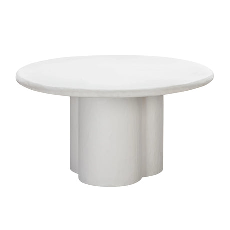 Elika Faux Plaster Indoor / Outdoor 59" Round Dining Table by TOV Furniture at Eve Furniture