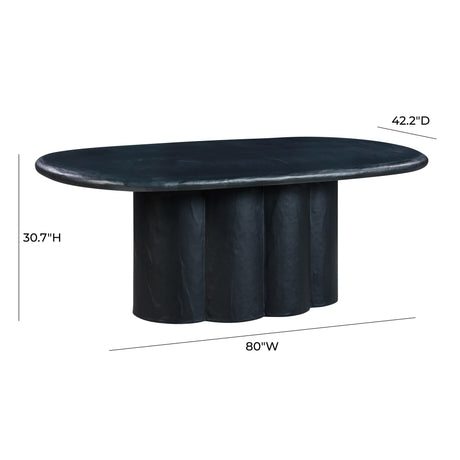 Elika Faux Plaster Indoor / Outdoor 80" Oval Dining Table by TOV Furniture at Eve Furniture