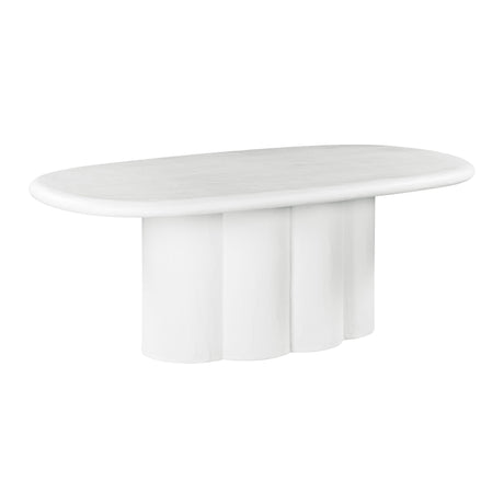 Elika Faux Plaster Indoor / Outdoor 80" Oval Dining Table by TOV Furniture at Eve Furniture