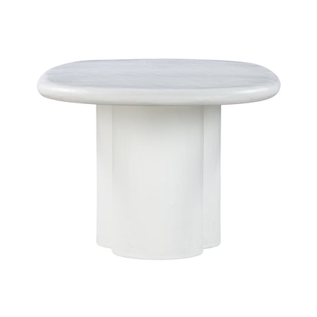 Elika Faux Plaster Indoor / Outdoor 80" Oval Dining Table by TOV Furniture at Eve Furniture