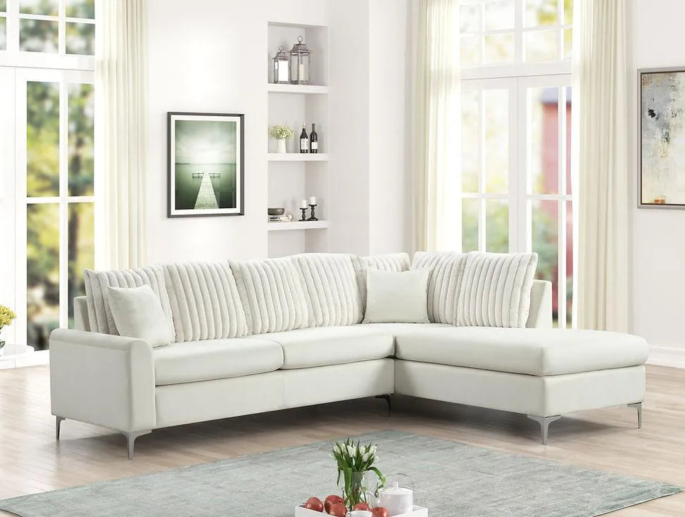 Elina Beige Right Arm Facing (RAF) Sectional by New Era Innovations at Eve Furniture