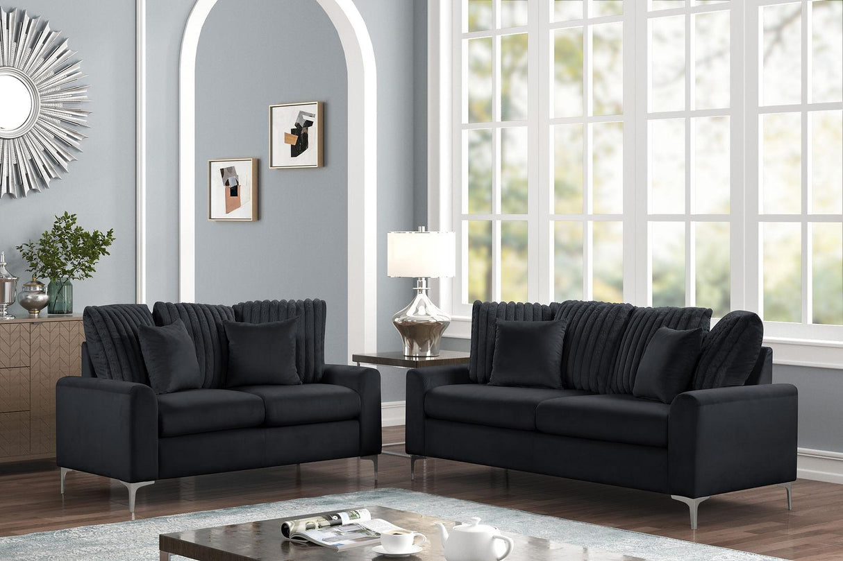 Elina Black Sofa & Loveseat by New Era Innovations at Eve Furniture