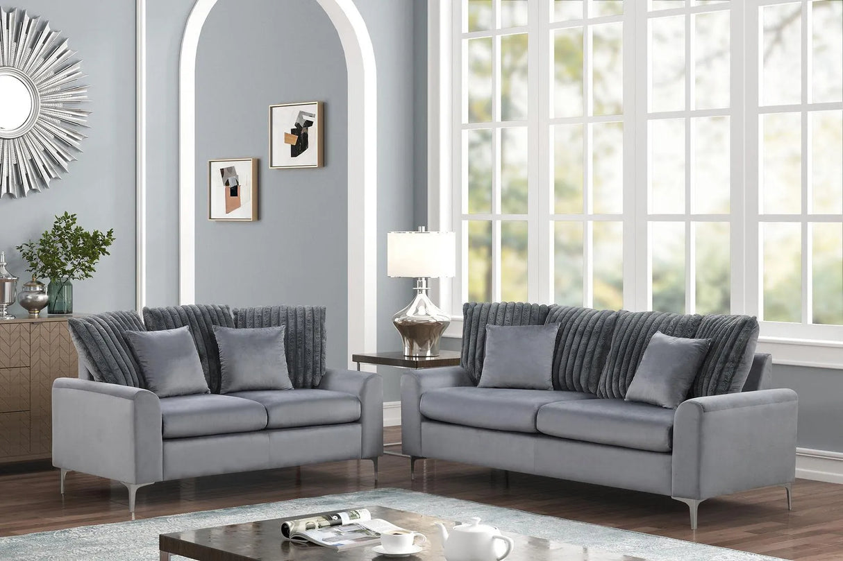 Elina Grey Sofa & Loveseat [Special Price] by New Era Innovations at Eve Furniture