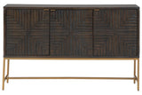 Elinmore Brown/Gold Finish Accent Cabinet by Ashley at Eve Furniture