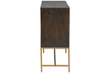 Elinmore Brown/Gold Finish Accent Cabinet by Ashley at Eve Furniture
