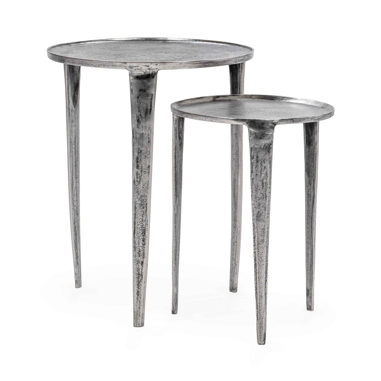 Elinor Antique Nickel Nesting Accent Tables (Set of 2) by Classic Home at Eve Furniture