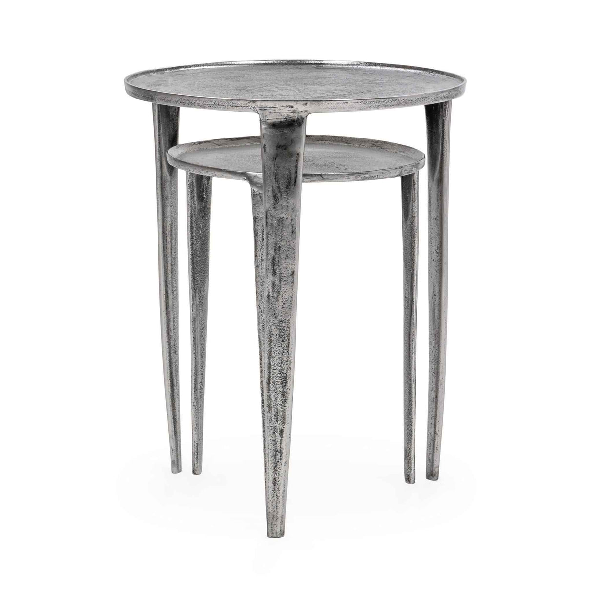 Elinor Antique Nickel Nesting Accent Tables (Set of 2) by Classic Home at Eve Furniture