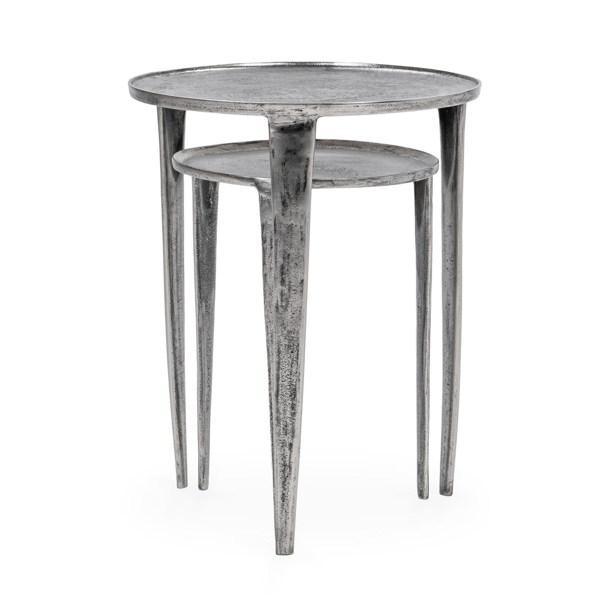 Elinor Nesting Accent Tables , Set of 2 - Antique Nickel by Classic Home at Eve Furniture