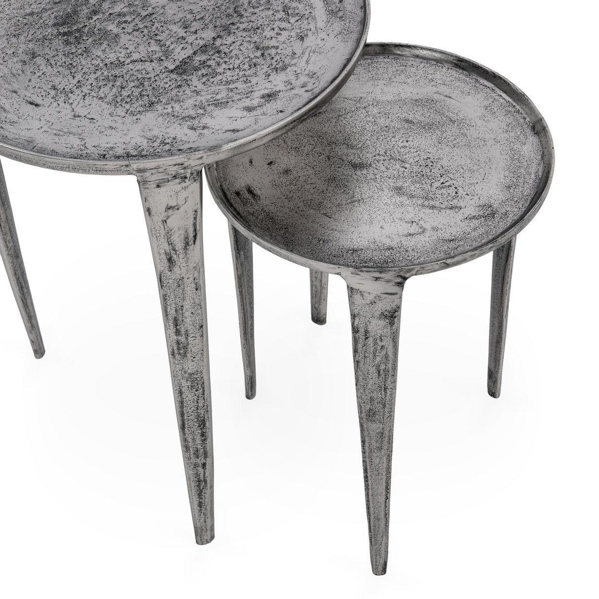 Elinor Nesting Accent Tables , Set of 2 - Antique Nickel by Classic Home at Eve Furniture