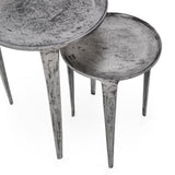 Elinor Nesting Accent Tables , Set of 2 - Antique Nickel by Classic Home at Eve Furniture