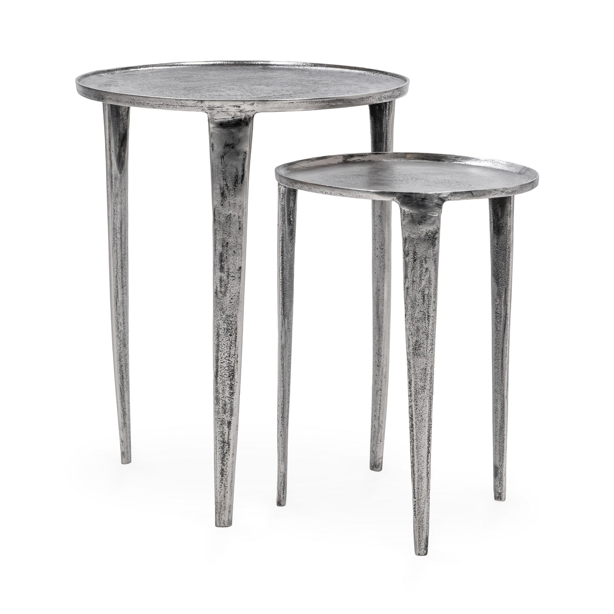Elinor Nesting Accent Tables , Set of 2 - Antique Nickel by Classic Home at Eve Furniture