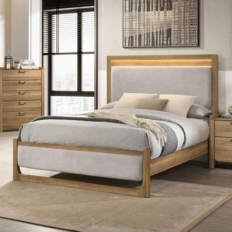 Elinora Natural 4-Piece Queen Bedroom Set by Furniture of America at Eve Furniture