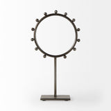 Elio 8.3L x 3.0W x 15.0H Large Studded Hoop Object by Mercana at Eve Furniture