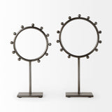 Elio 8.3L x 3.0W x 15.0H Large Studded Hoop Object by Mercana at Eve Furniture