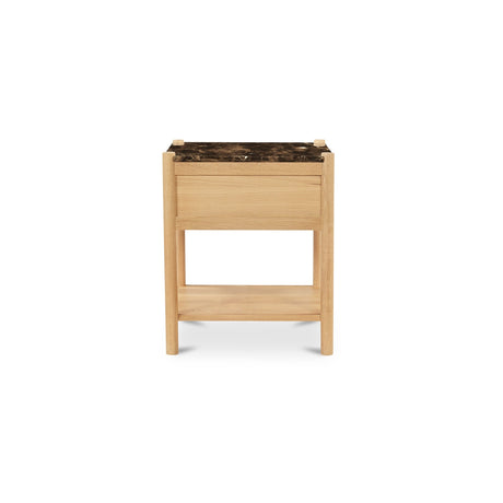 Elio Dark Emperador Marble/Natural Nightstand by MOES at Eve Furniture