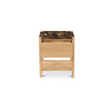 Elio Dark Emperador Marble/Natural Nightstand