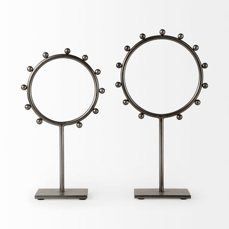 Elio Large Studded Hoop Object by Mercana at Eve Furniture