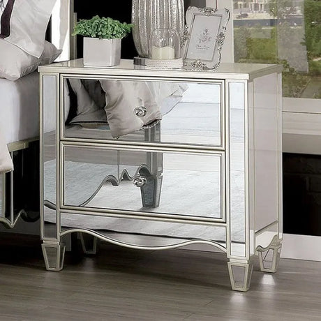 Eliora Silver Glam 5-Piece Queen Bedroom Set by Furniture of America at Eve Furniture