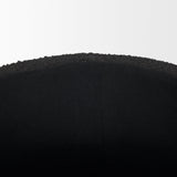 Elise Black Boucle Upholstered Storage Ottoman by Mercana at Eve Furniture