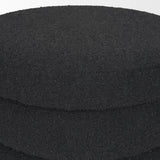 Elise Black Boucle Upholstered Storage Ottoman by Mercana at Eve Furniture