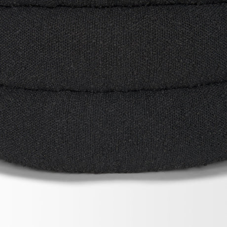 Elise Black Boucle Upholstered Storage Ottoman by Mercana at Eve Furniture
