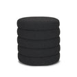 Elise Black Boucle Upholstered Storage Ottoman by Mercana at Eve Furniture