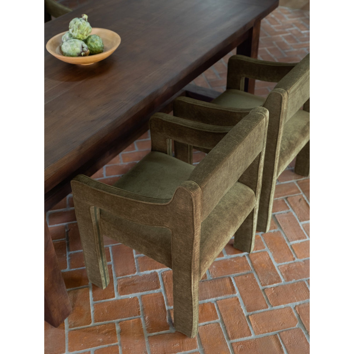 Elise Cedar Green Dining Chair by MOES at Eve Furniture