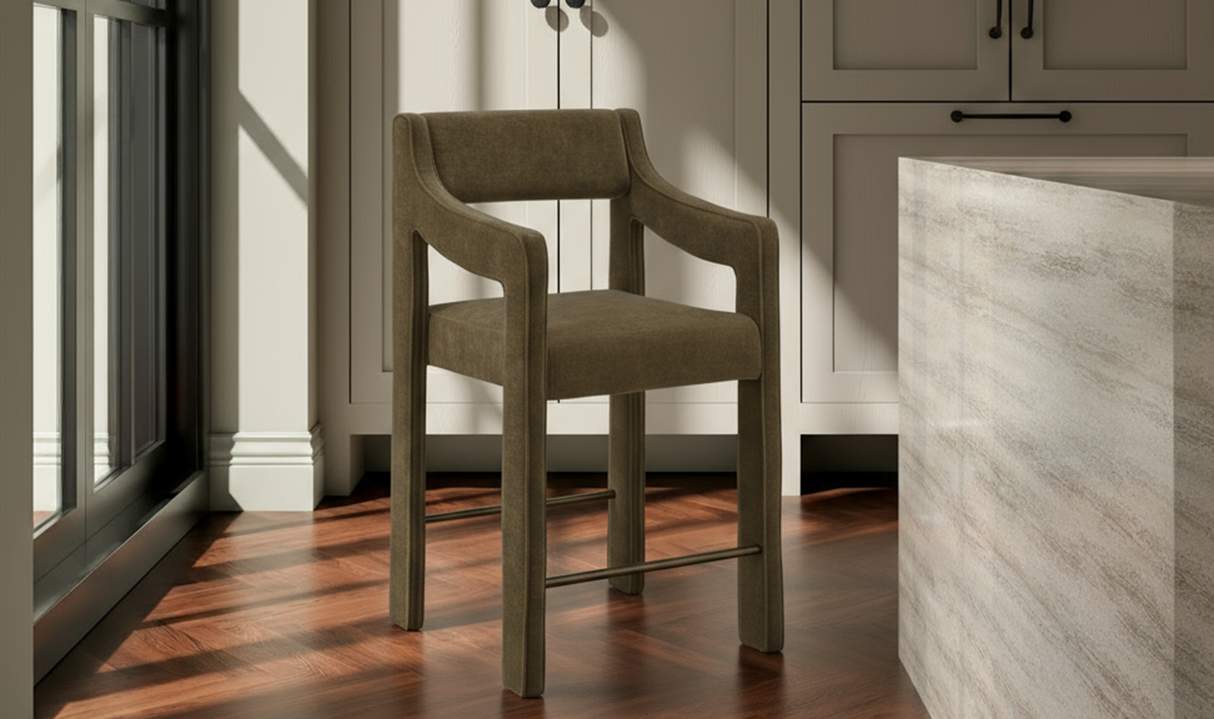 Elise Counter Stool Cedar Green by Moe's Home at Eve Furniture