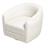 Elise Mid Century Modern Beige Boucle Swivel Chair by Ashcroft Furniture at Eve Furniture