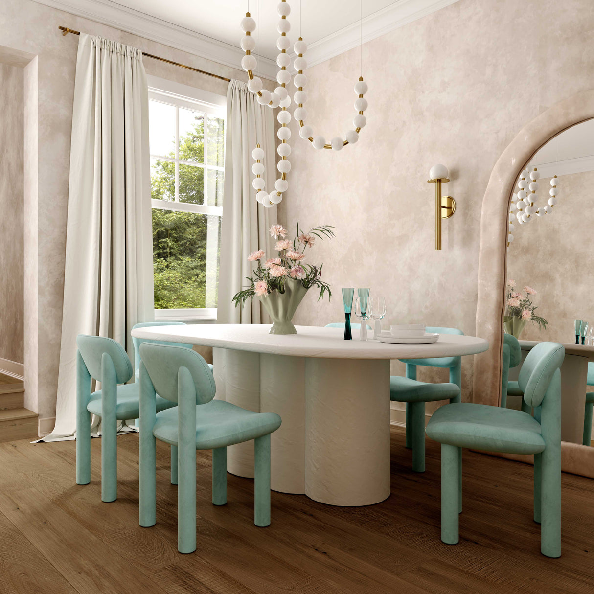 Elise Performance Velvet Dining Chair by TOV Furniture at Eve Furniture