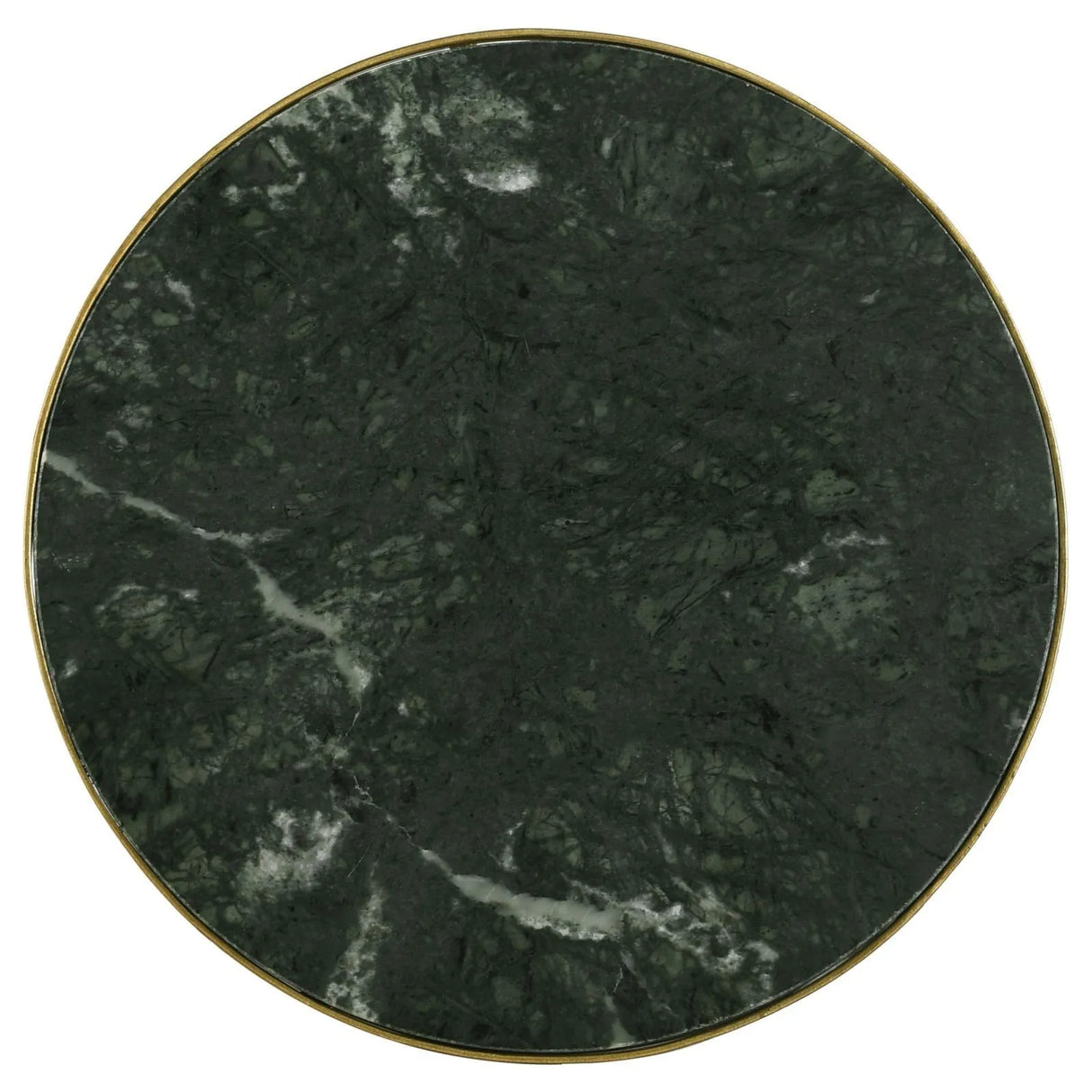 Eliska Green/Antique Gold Round Accent Table with Marble Top by Coaster at Eve Furniture