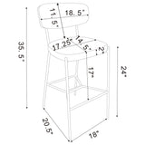 Elison Grey Counter Height Bar Stool (Set of 2) by Coaster at Eve Furniture