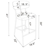 Elison Light Brown Pub Height Bar Stool (Set of 2) by Coaster at Eve Furniture