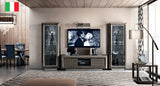 Elite Grey/Silver TV Cabinet & TV Wall Panel w/LED Light by ESF Furniture at Eve Furniture