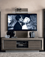 Elite Grey/Silver TV Cabinet & TV Wall Panel w/LED Light by ESF Furniture at Eve Furniture