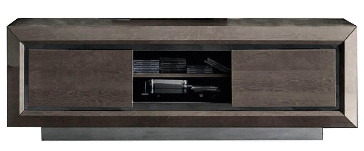 Elite Grey/Silver TV Cabinet & TV Wall Panel w/LED Light by ESF Furniture at Eve Furniture