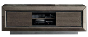 Elite Grey/Silver TV Cabinet & TV Wall Panel w/LED Light by ESF Furniture at Eve Furniture