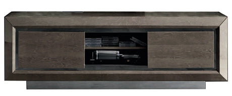 Elite Grey/Silver TV Cabinet & TV Wall Panel w/LED Light by ESF Furniture at Eve Furniture
