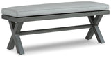 Elite Park Gray Outdoor Bench with Cushion