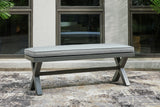 Elite Park Gray Outdoor Bench with Cushion