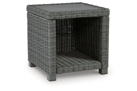 Elite Park Gray Outdoor End Table by Ashley at Eve Furniture