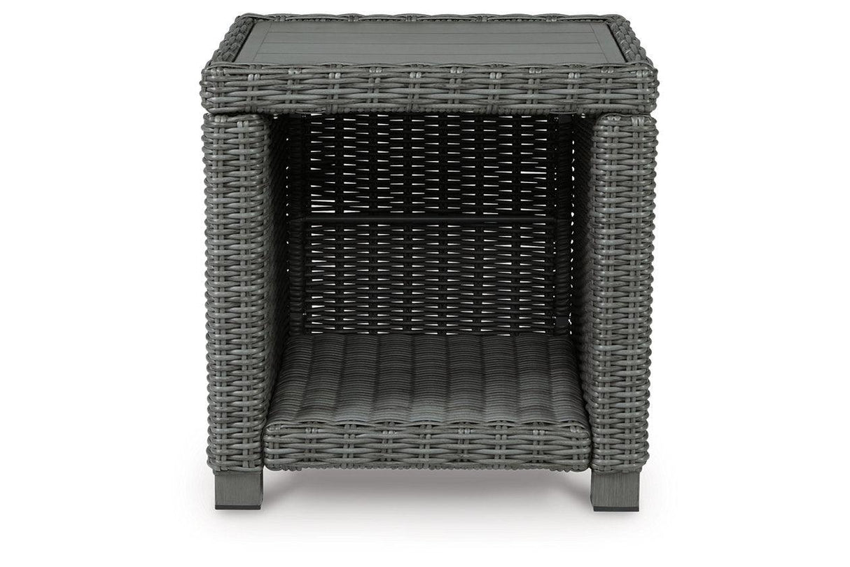Elite Park Gray Outdoor End Table by Ashley at Eve Furniture