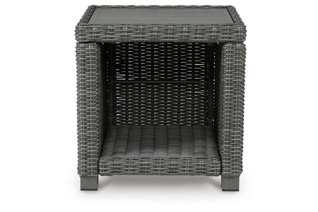 Elite Park Gray Outdoor End Table by Ashley at Eve Furniture
